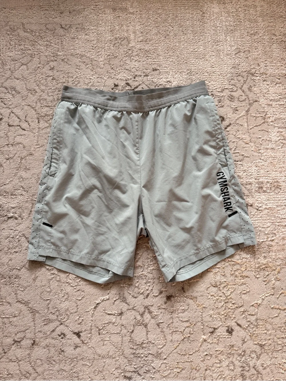 Gymshark Men's Light Teal Blue Training Shorts with Side Venting